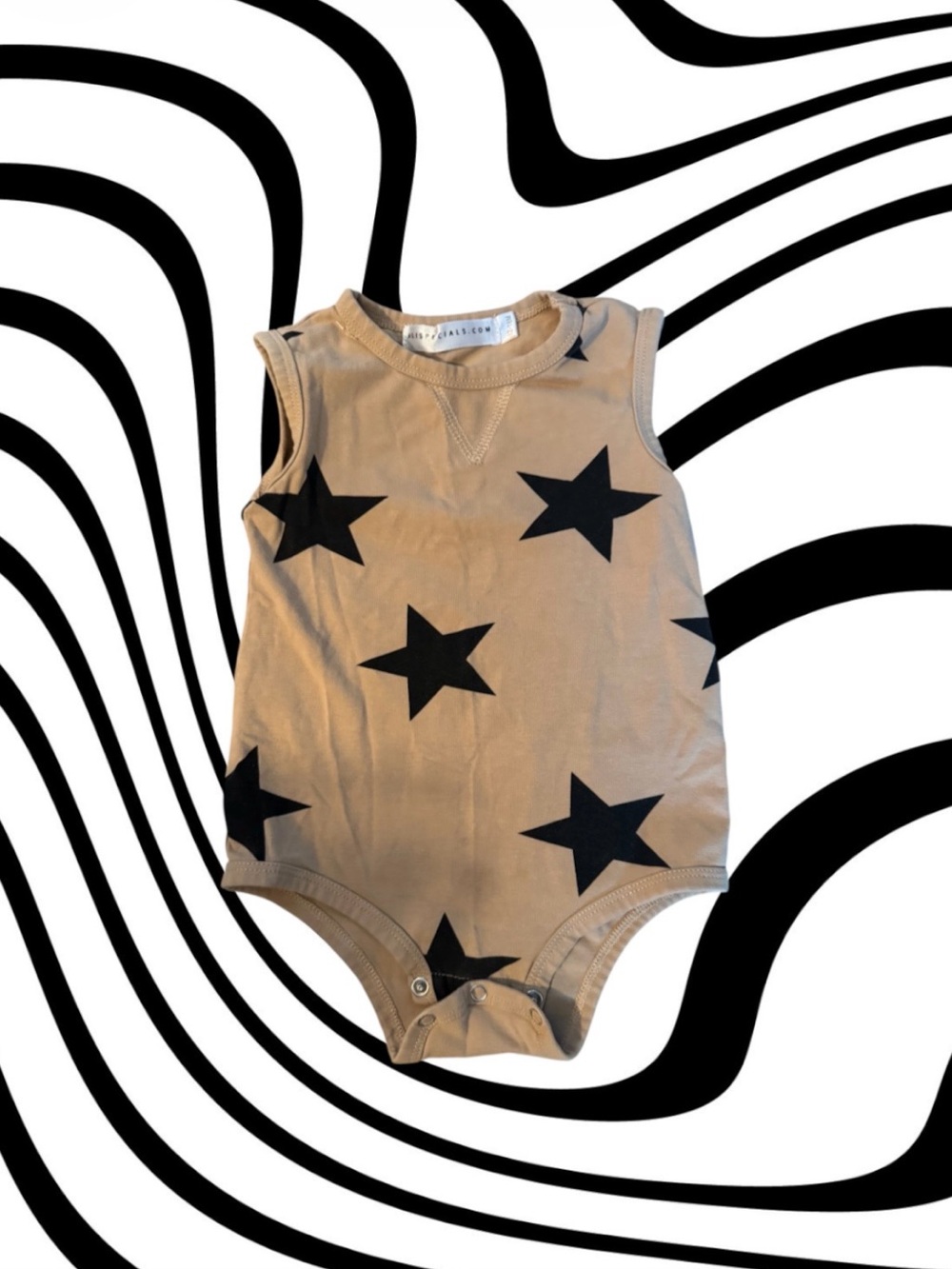 Sleeveless Tan Star One-Piece Bodysuit
